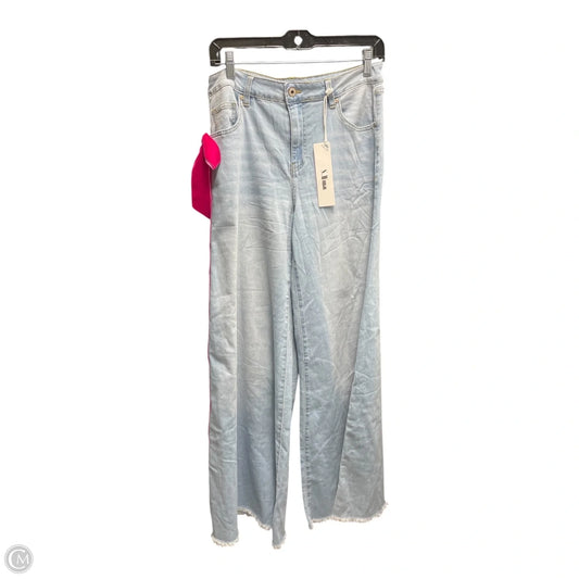 Jeans Wide Leg By S.WOMAN In Blue & Pink, Size: L