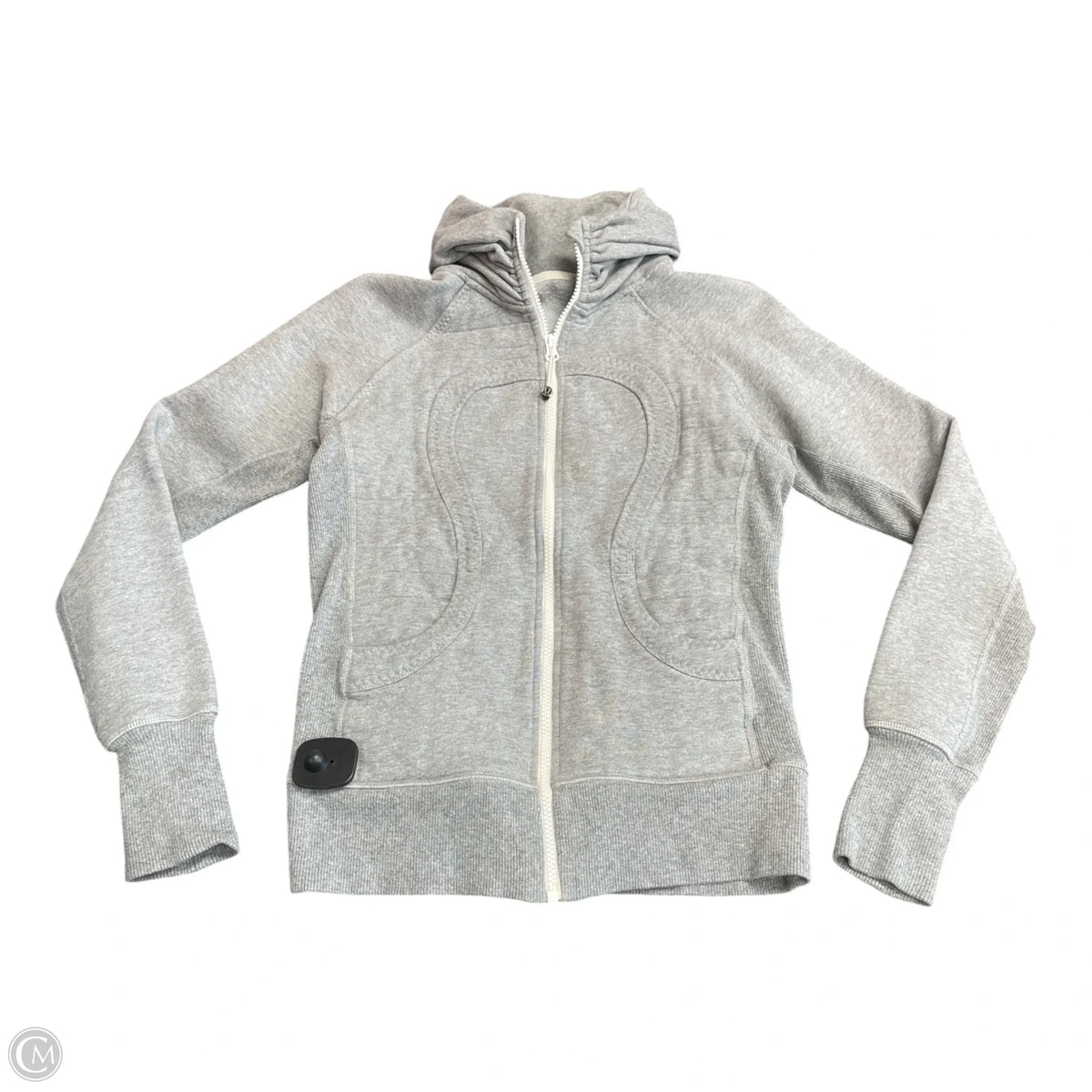Athletic Jacket By Lululemon In Grey, Size: Xs