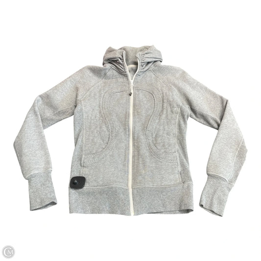 Athletic Jacket By Lululemon In Grey, Size: Xs