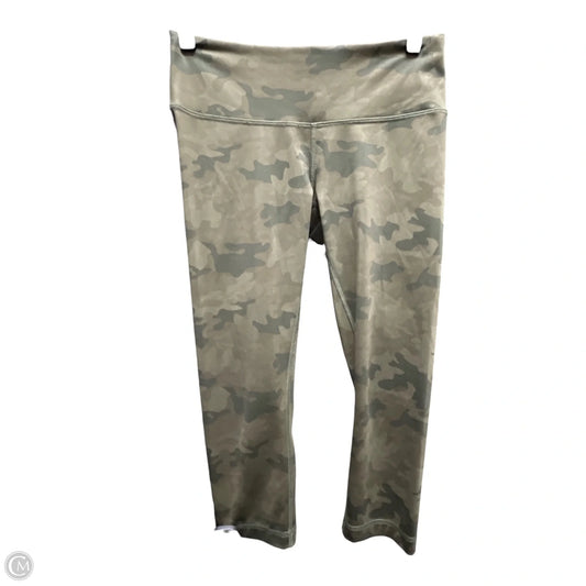 Athletic Capris By Lululemon In Camouflage Print, Size: Xs