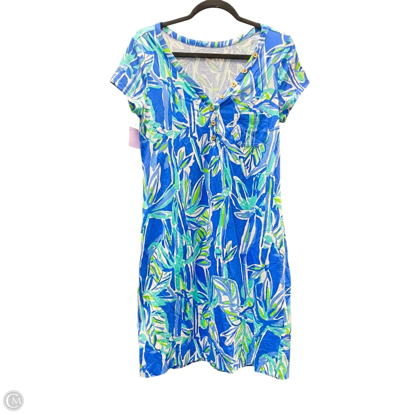 Dress Casual Short By Lilly Pulitzer In Blue & Green, Size: M
