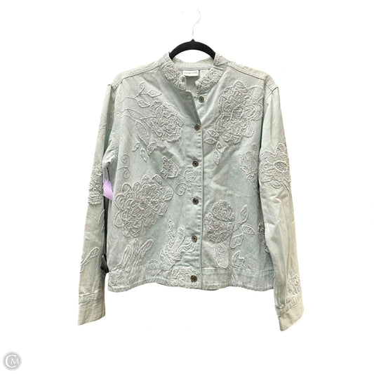 Jacket Denim By Chicos In Blue, Size: M