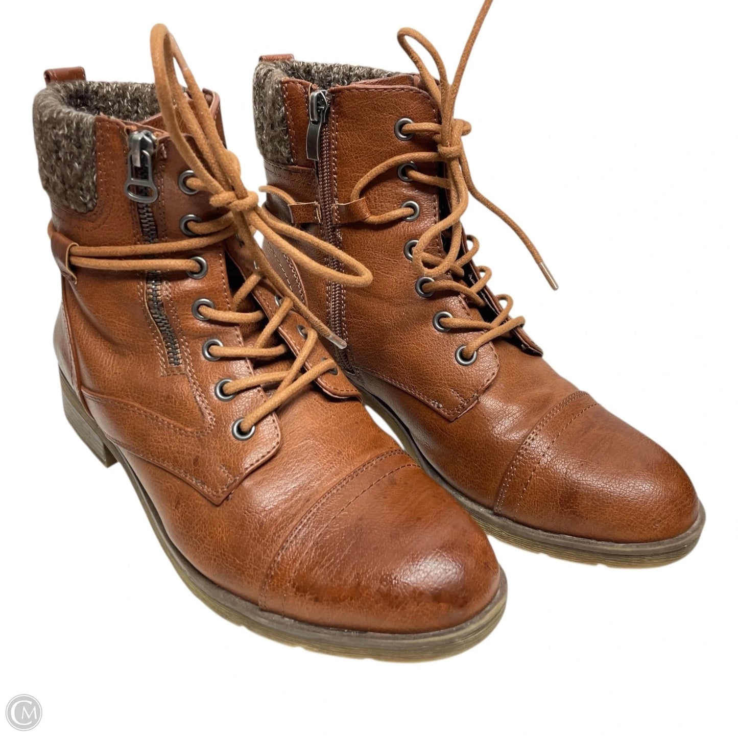 Boots Ankle Flats By Limelight In Brown, Size: 9