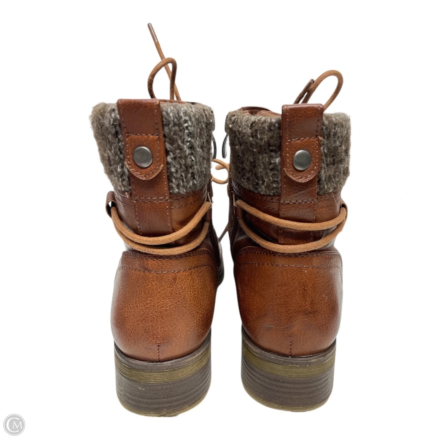 Boots Ankle Flats By Limelight In Brown, Size: 9