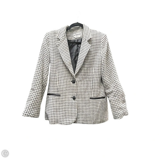 Blazer By Clothes Mentor In Black & White, Size: 8p