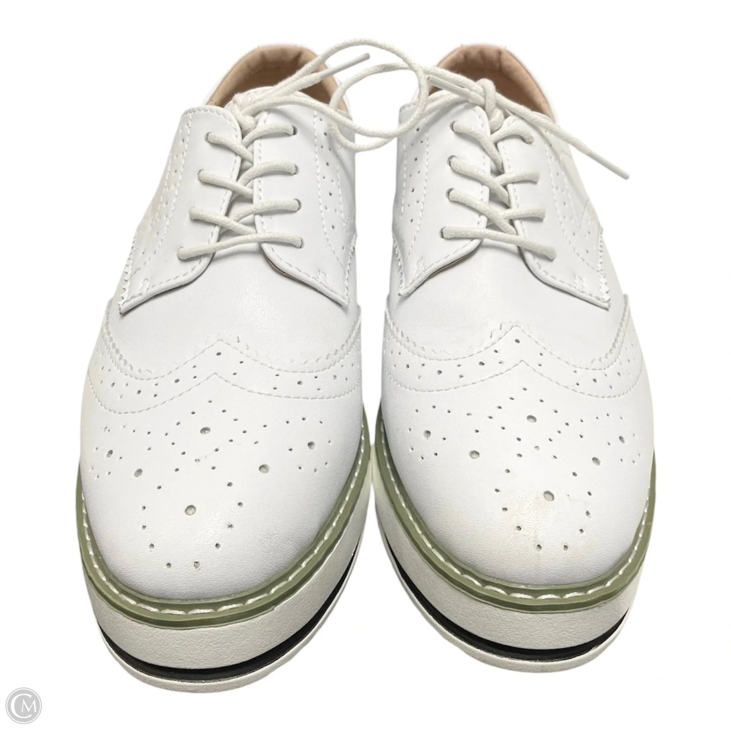 Shoes Sneakers By Clothes Mentor In Green & White, Size: 11.5