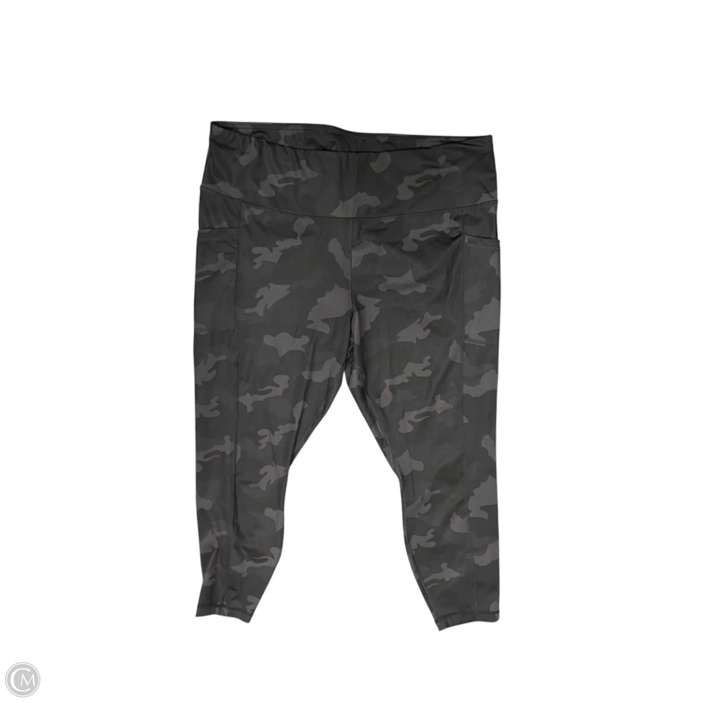 Athletic Leggings By Yogalicious In Camouflage Print, Size: 3x