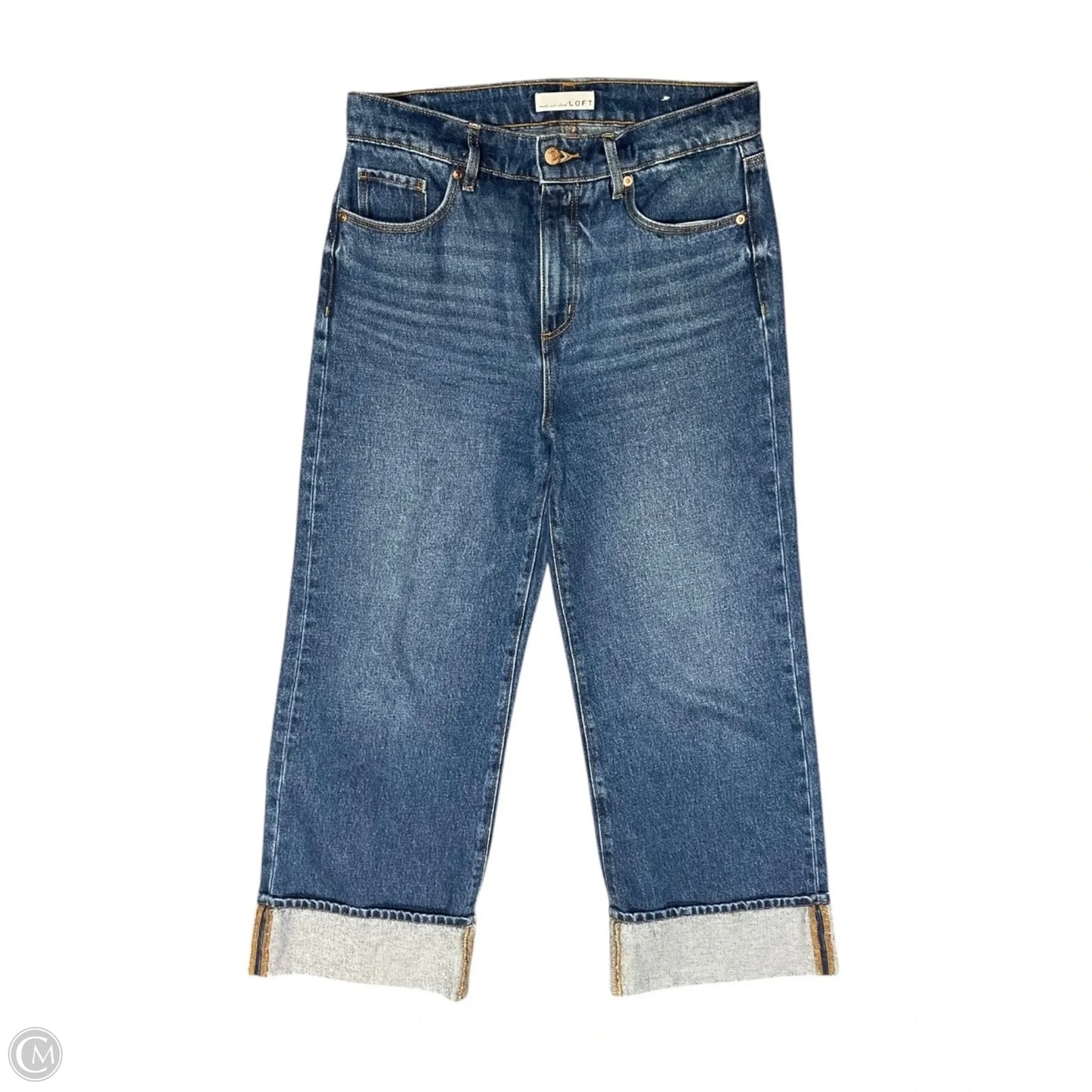 Jeans Wide Leg By Loft In Blue, Size: 4