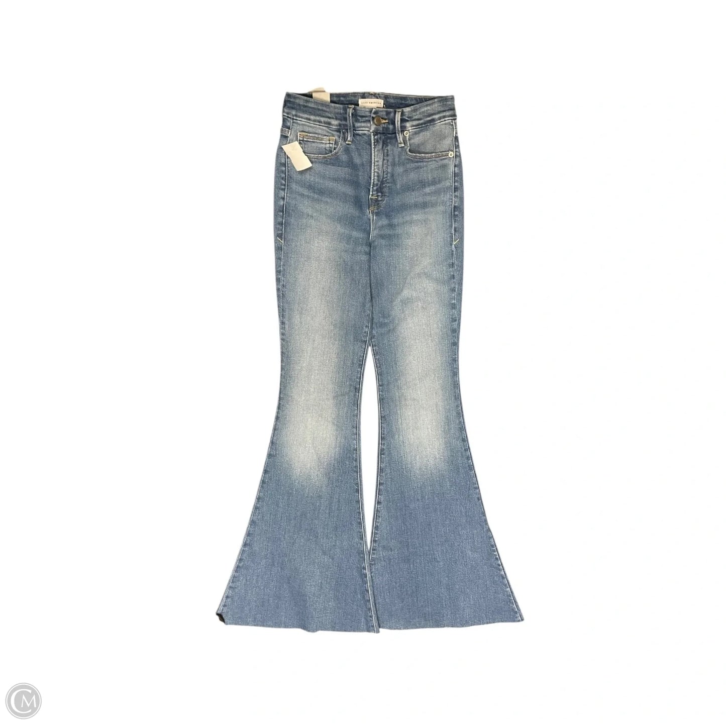 Jeans Flared By Good American In Blue, Size: 2