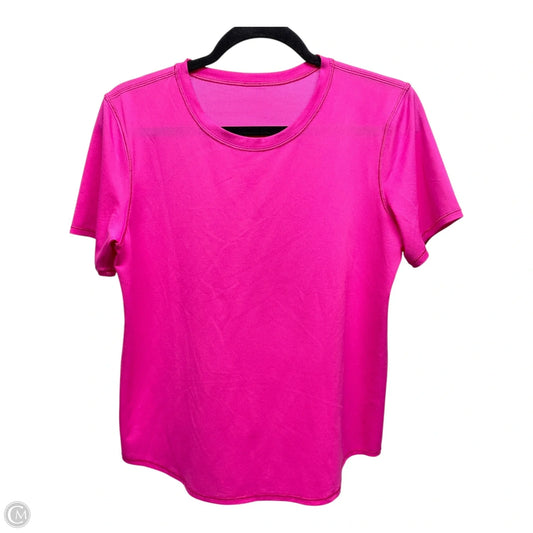 Athletic Top Short Sleeve By Lululemon In Pink, Size: 6