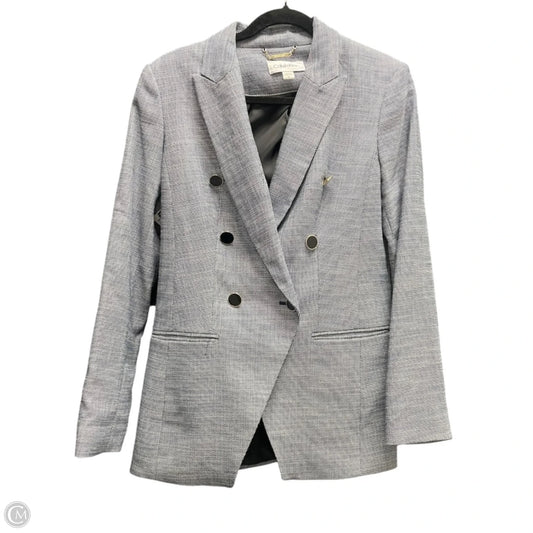 Blazer By Calvin Klein In Blue & White, Size: 8