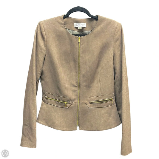 Blazer By Calvin Klein In Brown, Size: 8