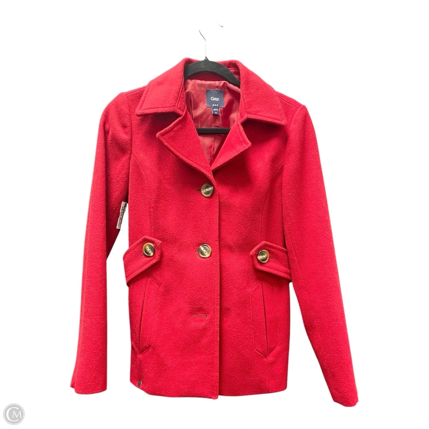 Coat Other By Gap In Red, Size: Xs