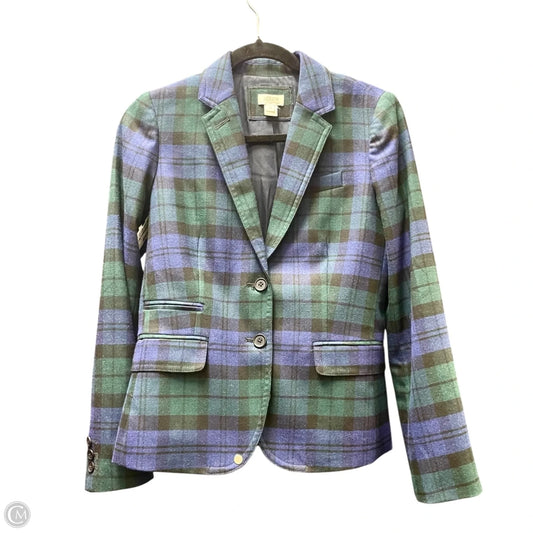 Blazer By J. Crew In Plaid Pattern, Size: 0