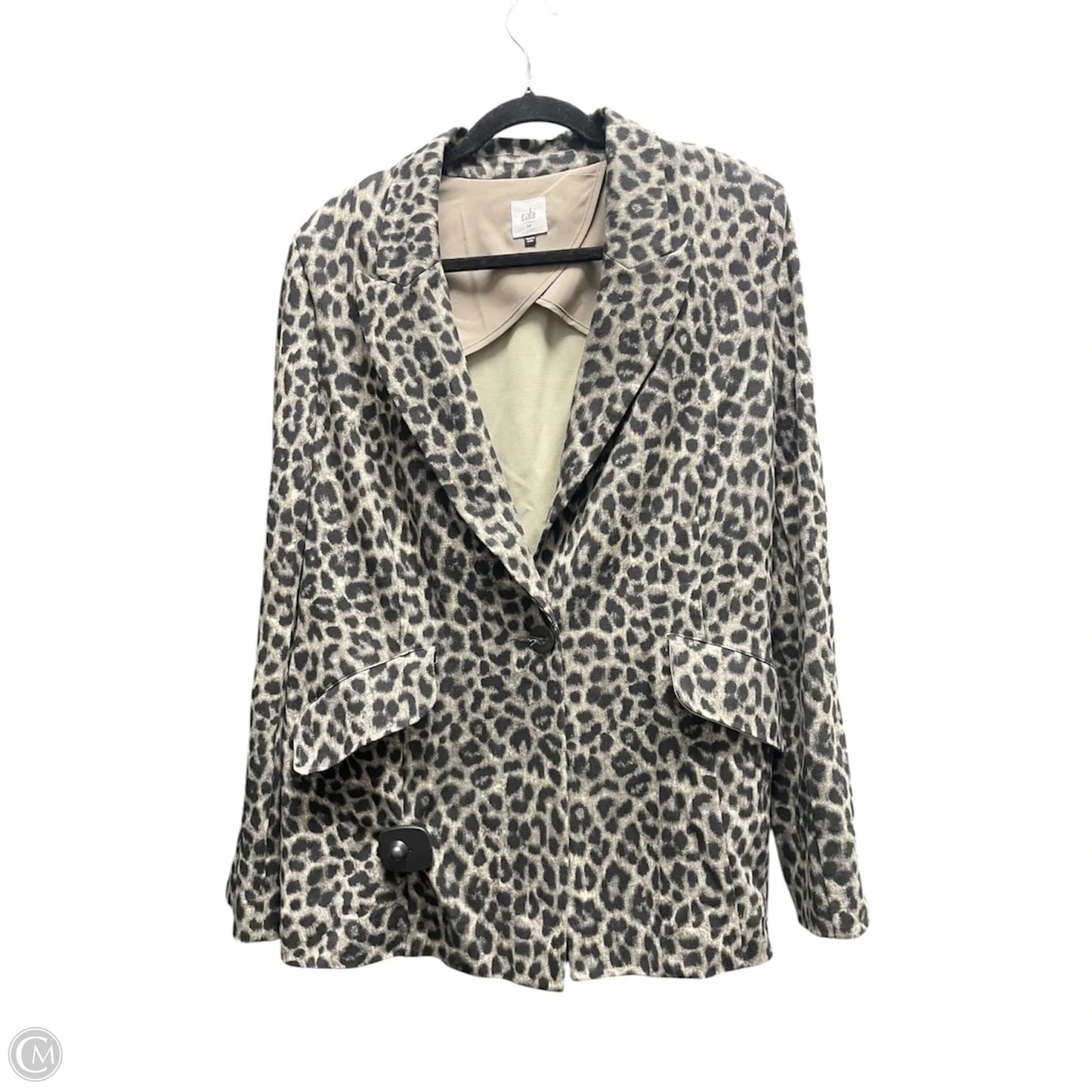 Blazer By Cabi In Animal Print, Size: 14
