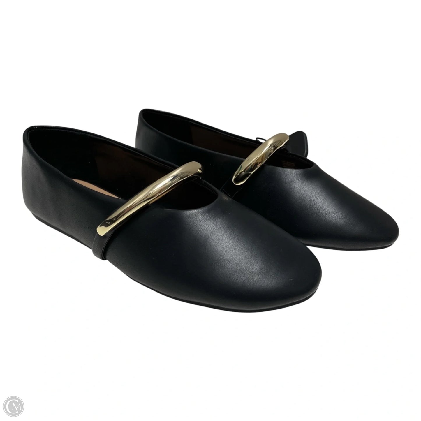 Shoes Flats By Inc In Black & Gold, Size: 6