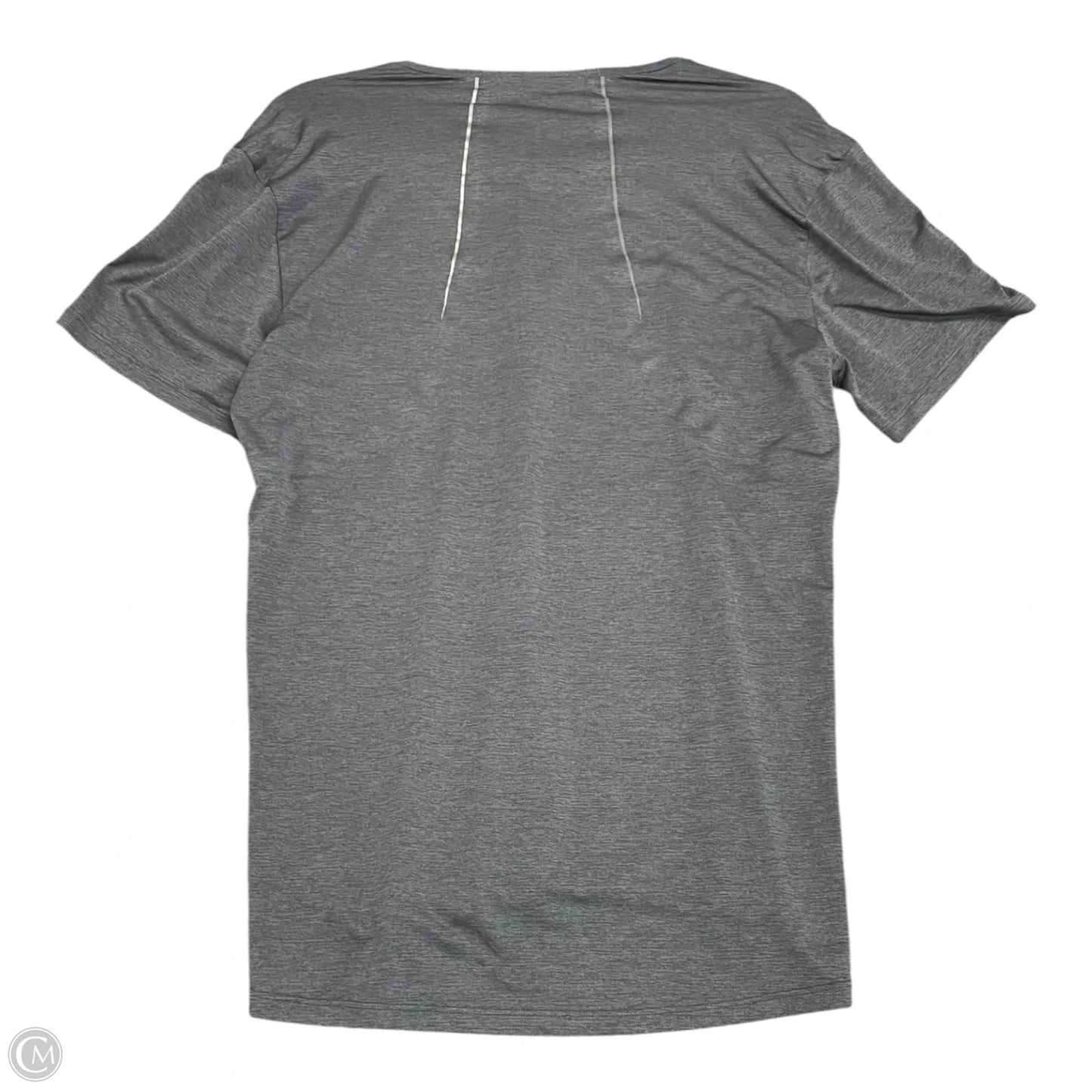 Athletic Top Short Sleeve By Lululemon In Grey, Size: M