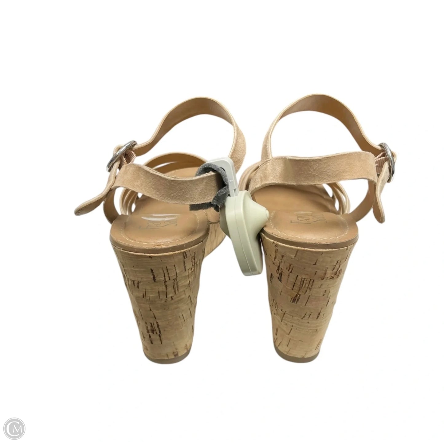 Sandals Heels Block By Franco Sarto In Tan, Size: 6.5