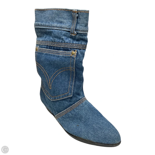 Boots Western By Clothes Mentor In Blue, Size: 7.5
