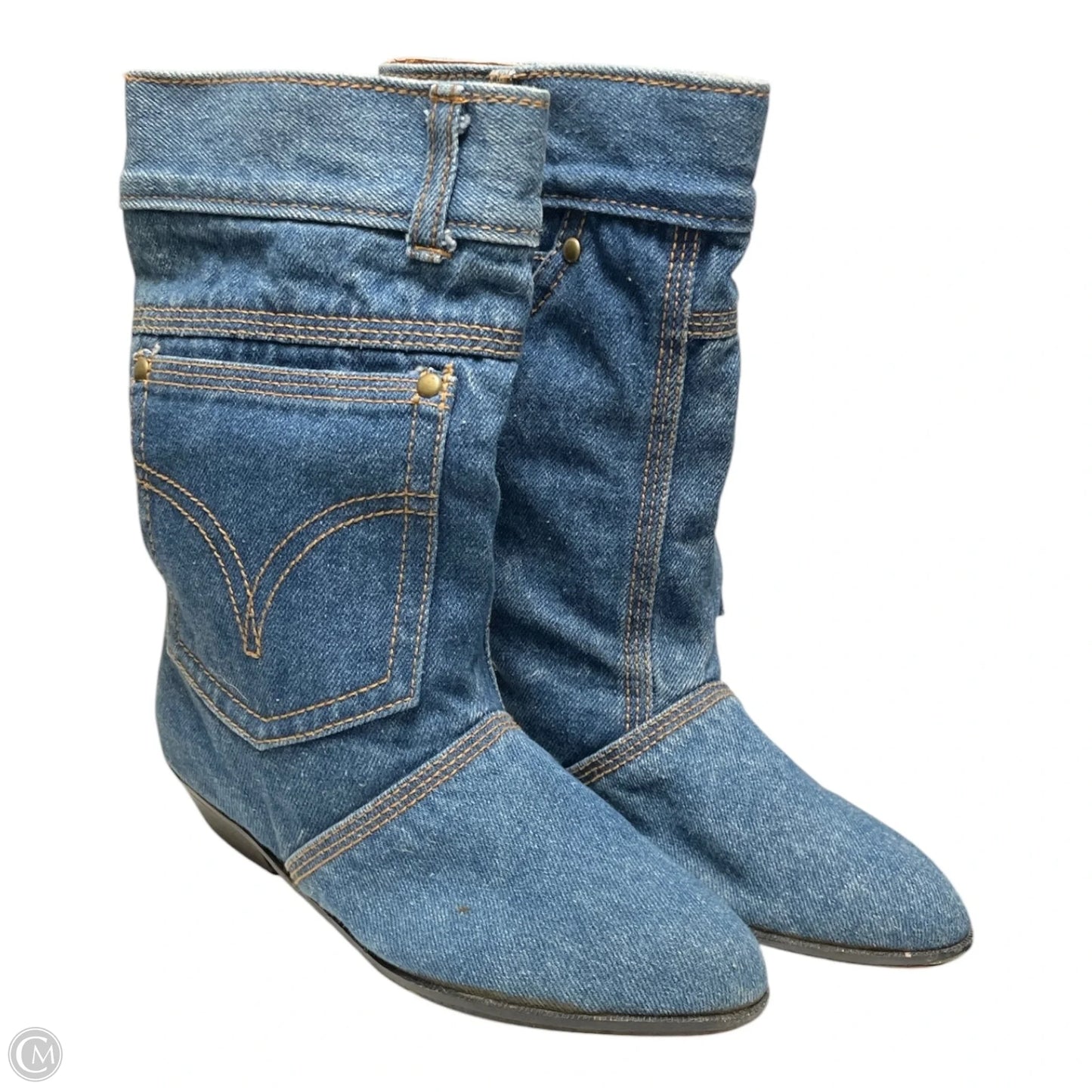 Boots Western By Clothes Mentor In Blue, Size: 7.5