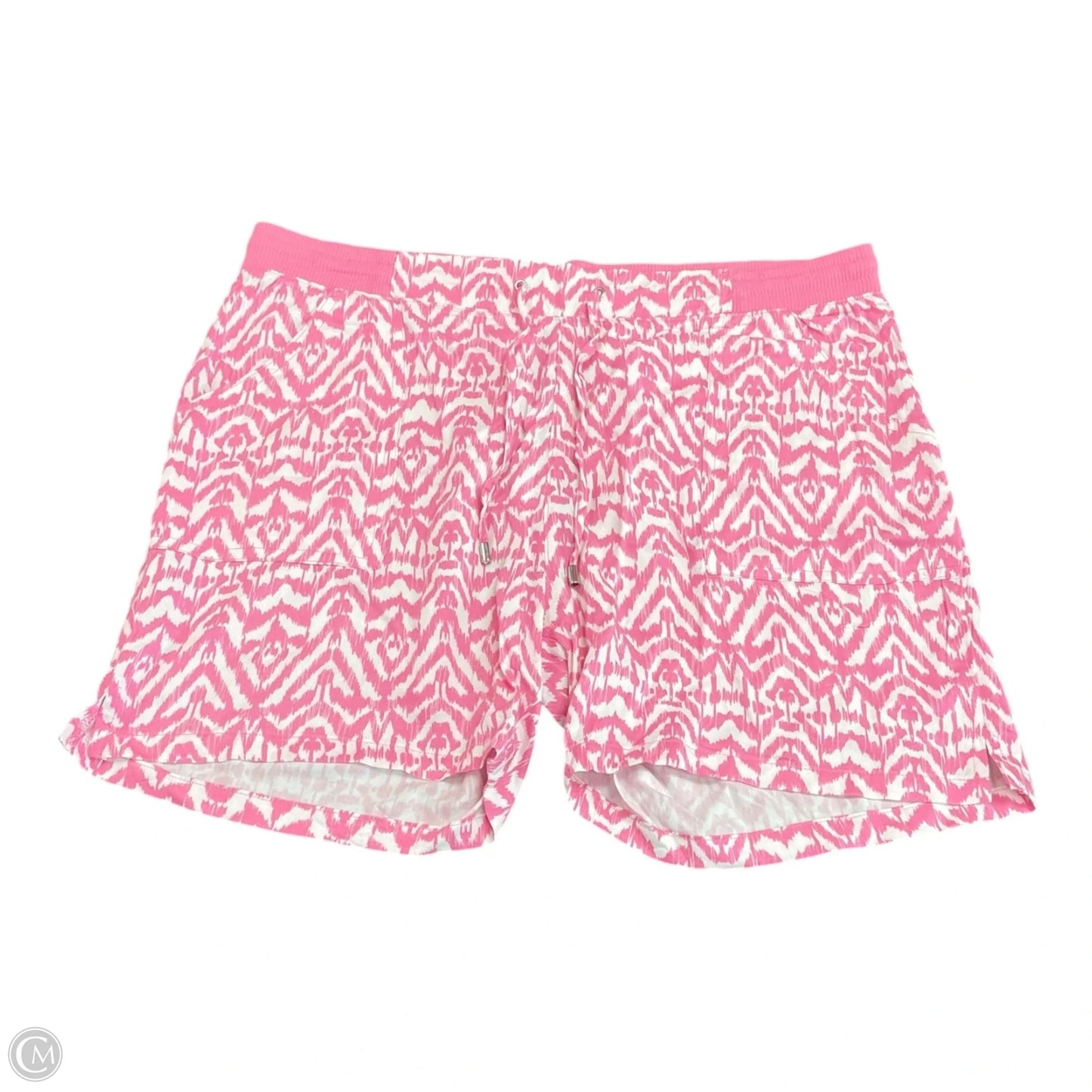 Shorts By Caribbean Joe In Pink & White, Size: L