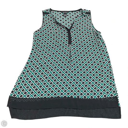 Tunic Sleeveless By White House Black Market In Black & Green, Size: M