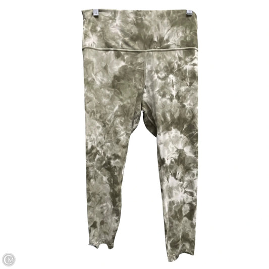 Athletic Leggings By Lululemon In Tie Dye Print, Size: 12