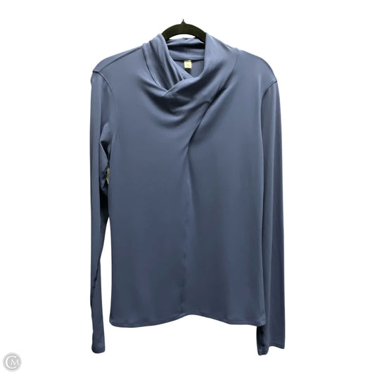 Athletic Top Long Sleeve Collar By Lululemon In Blue, Size: 10
