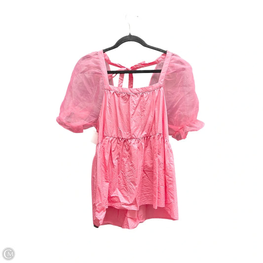 Blouse Short Sleeve By Pomander Place In Pink, Size: M