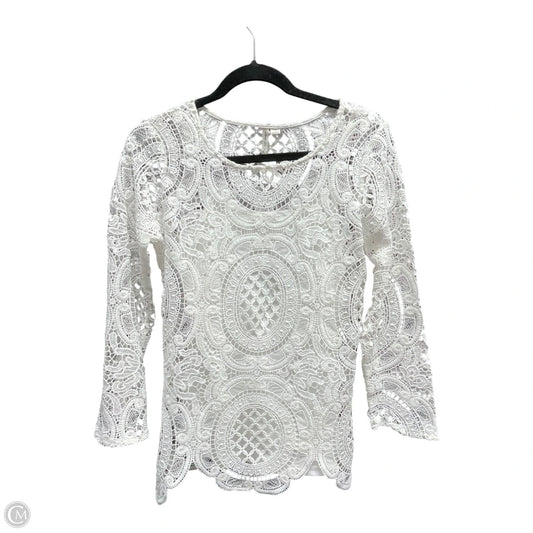 Sweater By Ultra Pink In White, Size: S
