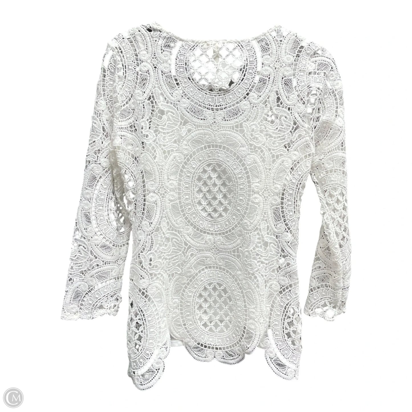 Sweater By Ultra Pink In White, Size: S