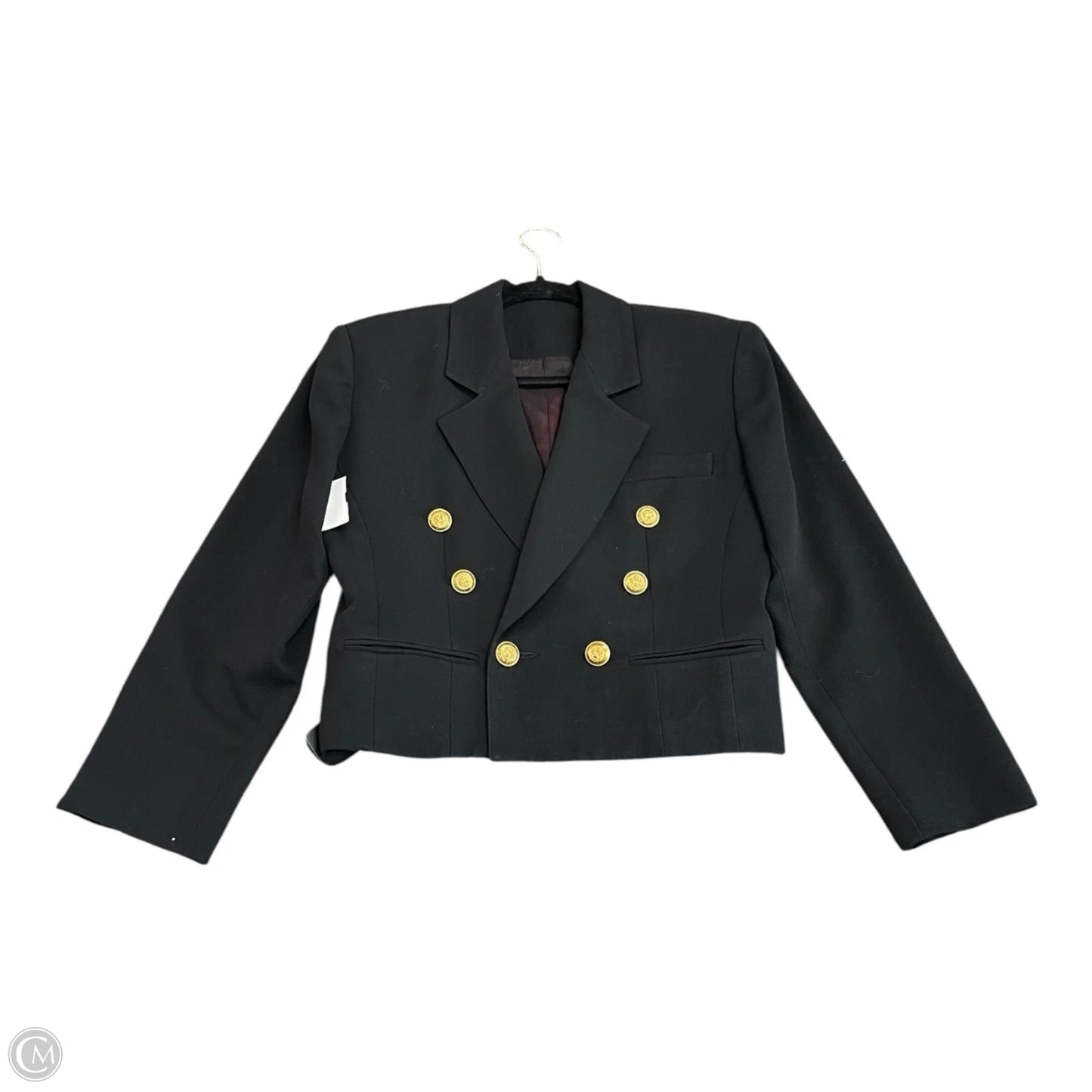 Blazer By Elliott Lauren In Black & Gold, Size: 6