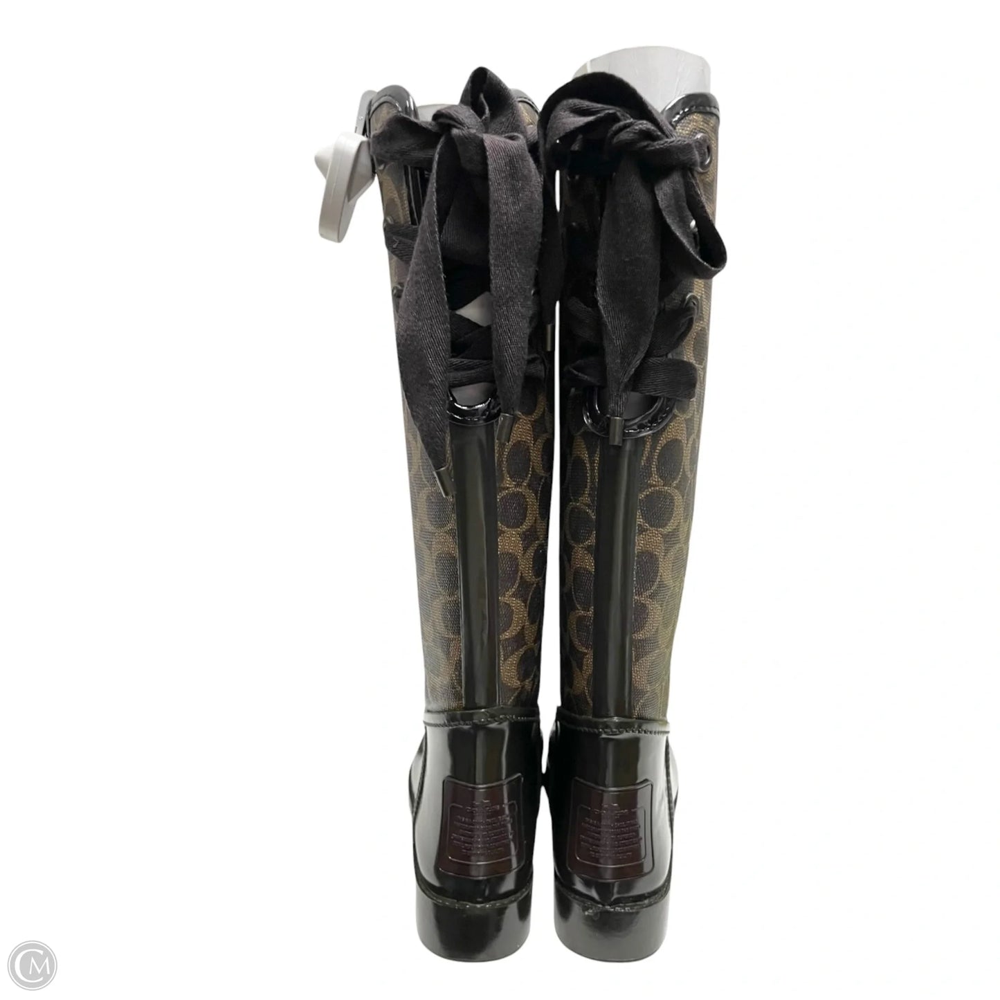 Boots Designer By Coach In Brown & Green, Size: 7