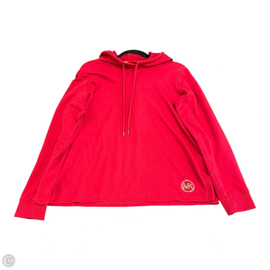 Sweatshirt Hoodie By Michael By Michael Kors In Red, Size: L