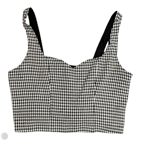 Top Sleeveless By Copper Key In Black & White, Size: L