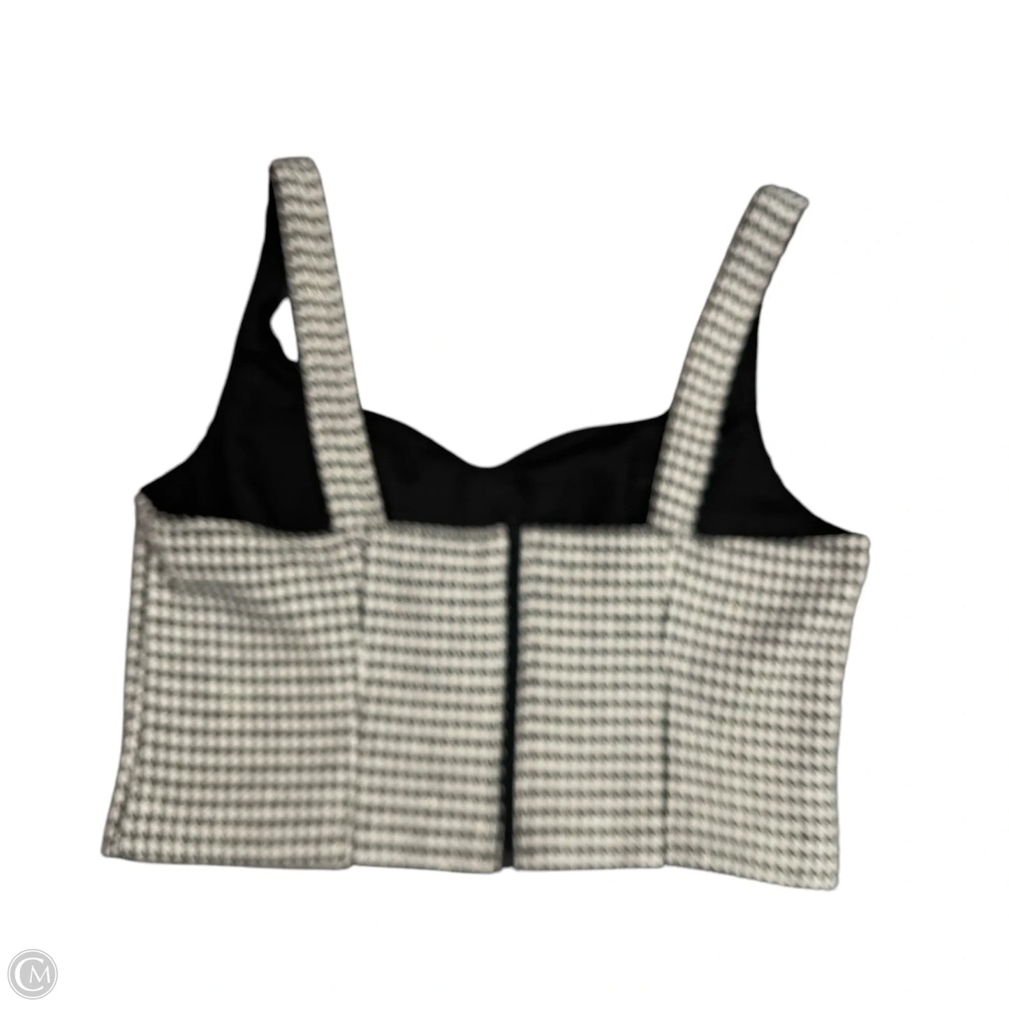Top Sleeveless By Copper Key In Black & White, Size: L