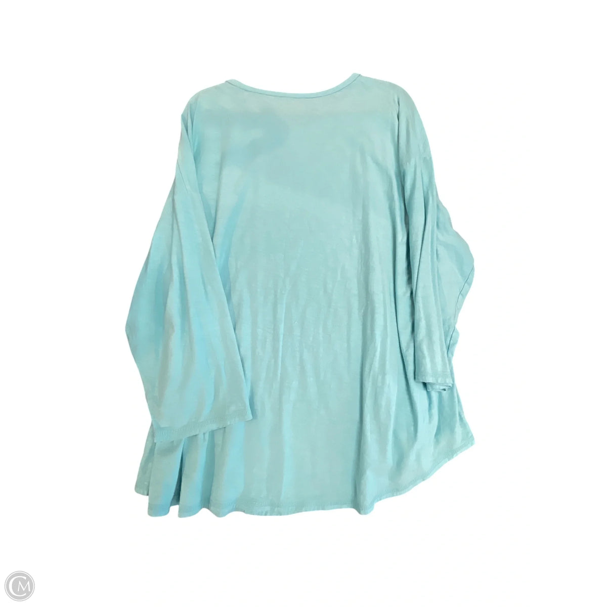 Top 3/4 Sleeve Basic By West Bound In Blue, Size: 3x
