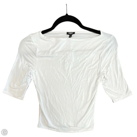 Top Short Sleeve Basic By Express In White, Size: Xs