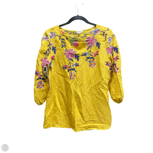 Top 3/4 Sleeve By KINDRED In Floral Print, Size: Mp