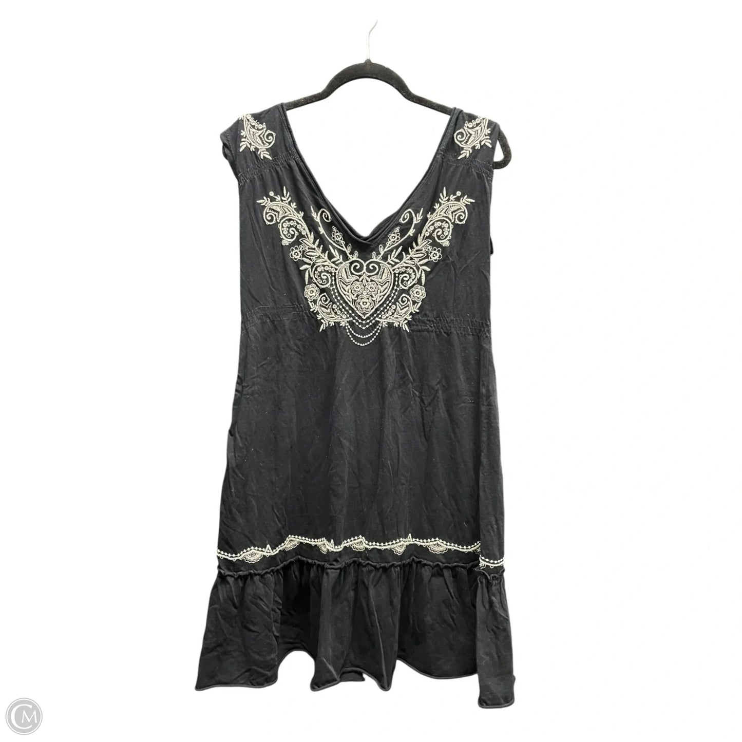 Dress Designer By Johnny Was In Black & White, Size: M