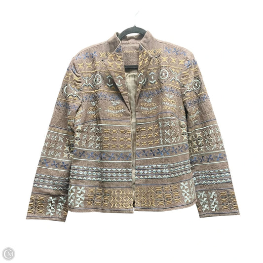 Blazer By Coldwater Creek In Blue & Brown, Size: 12