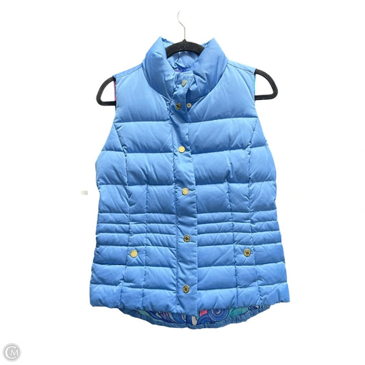 Vest Puffer & Quilted By Lilly Pulitzer In Blue, Size: S