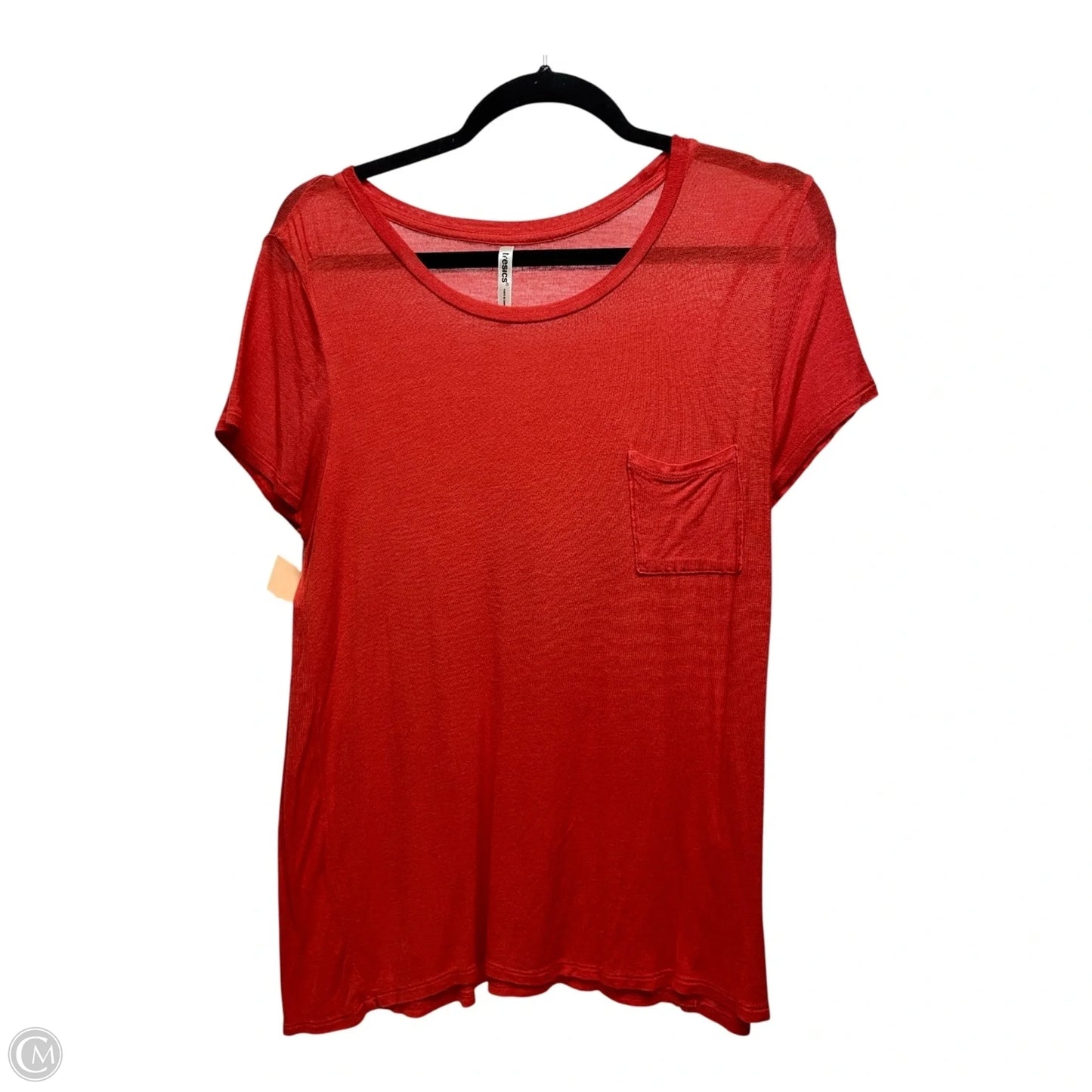 Top Short Sleeve By Tresics In Coral, Size: L