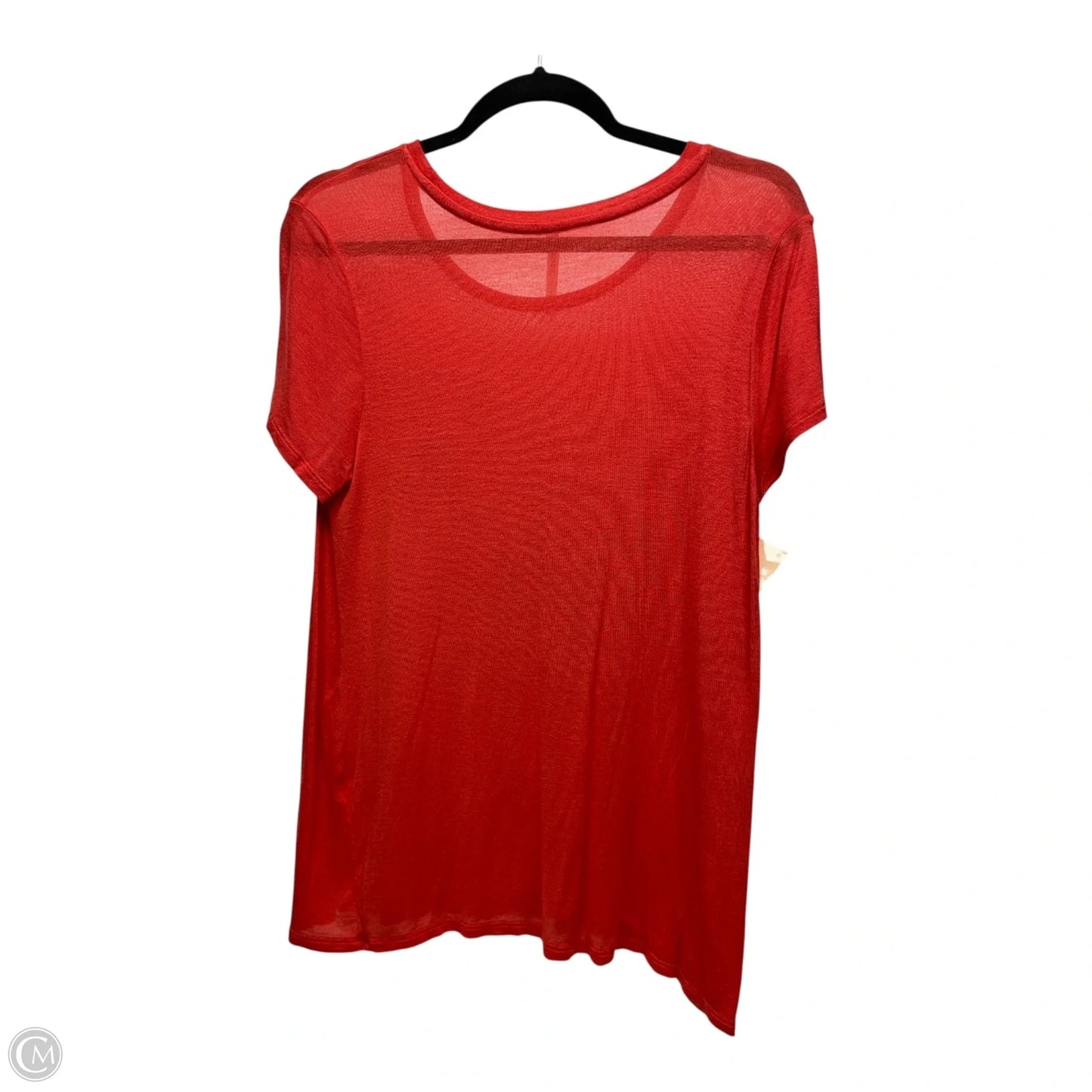 Top Short Sleeve By Tresics In Coral, Size: L