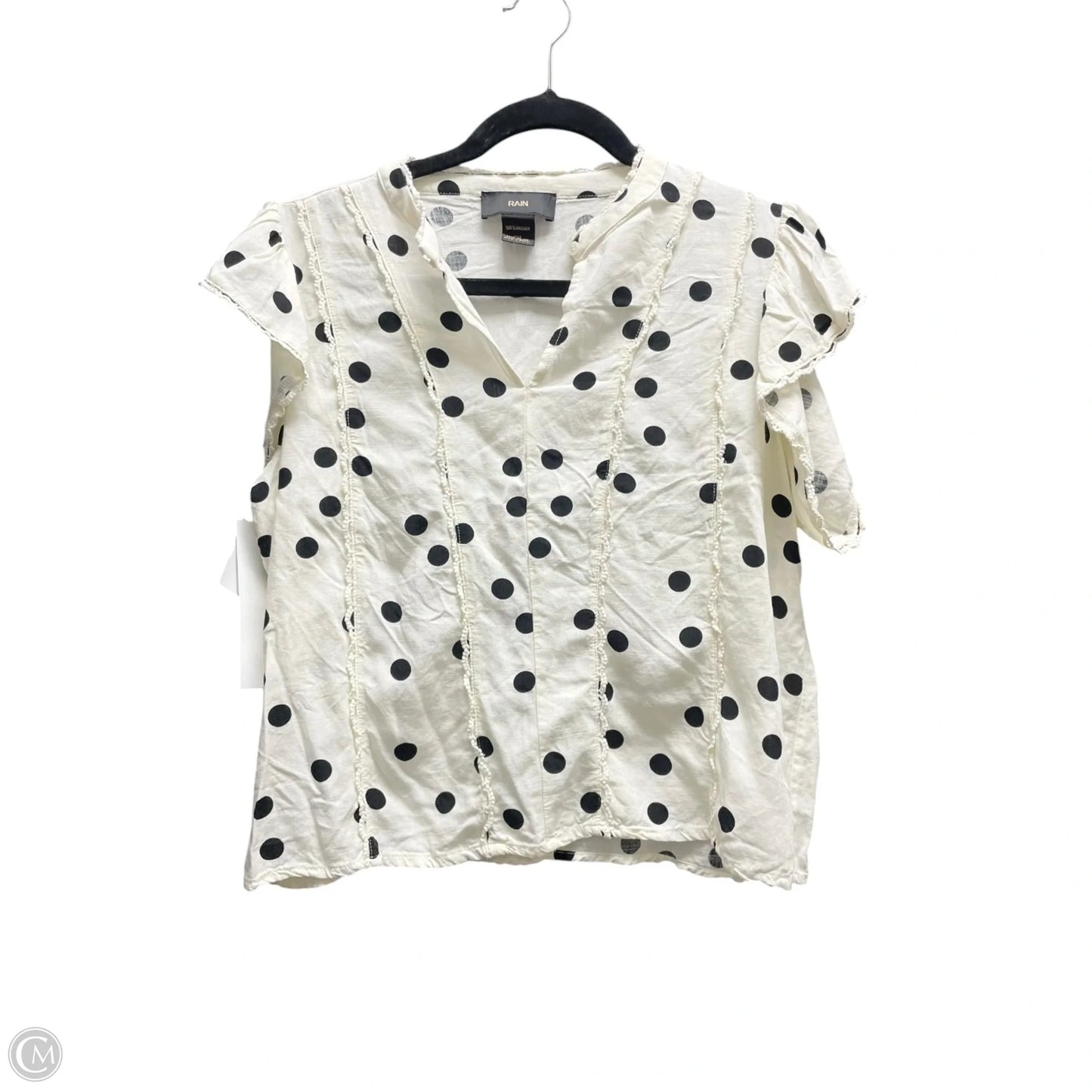 Top Short Sleeve By RAIN In Polkadot Pattern, Size: Mp