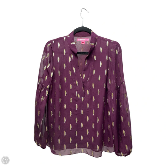 Top Long Sleeve Designer By Lilly Pulitzer In Purple, Size: S