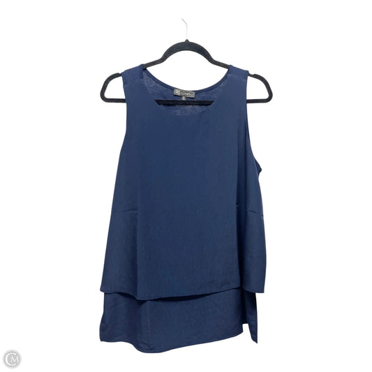 Top Sleeveless By Clothes Mentor In Navy, Size: M