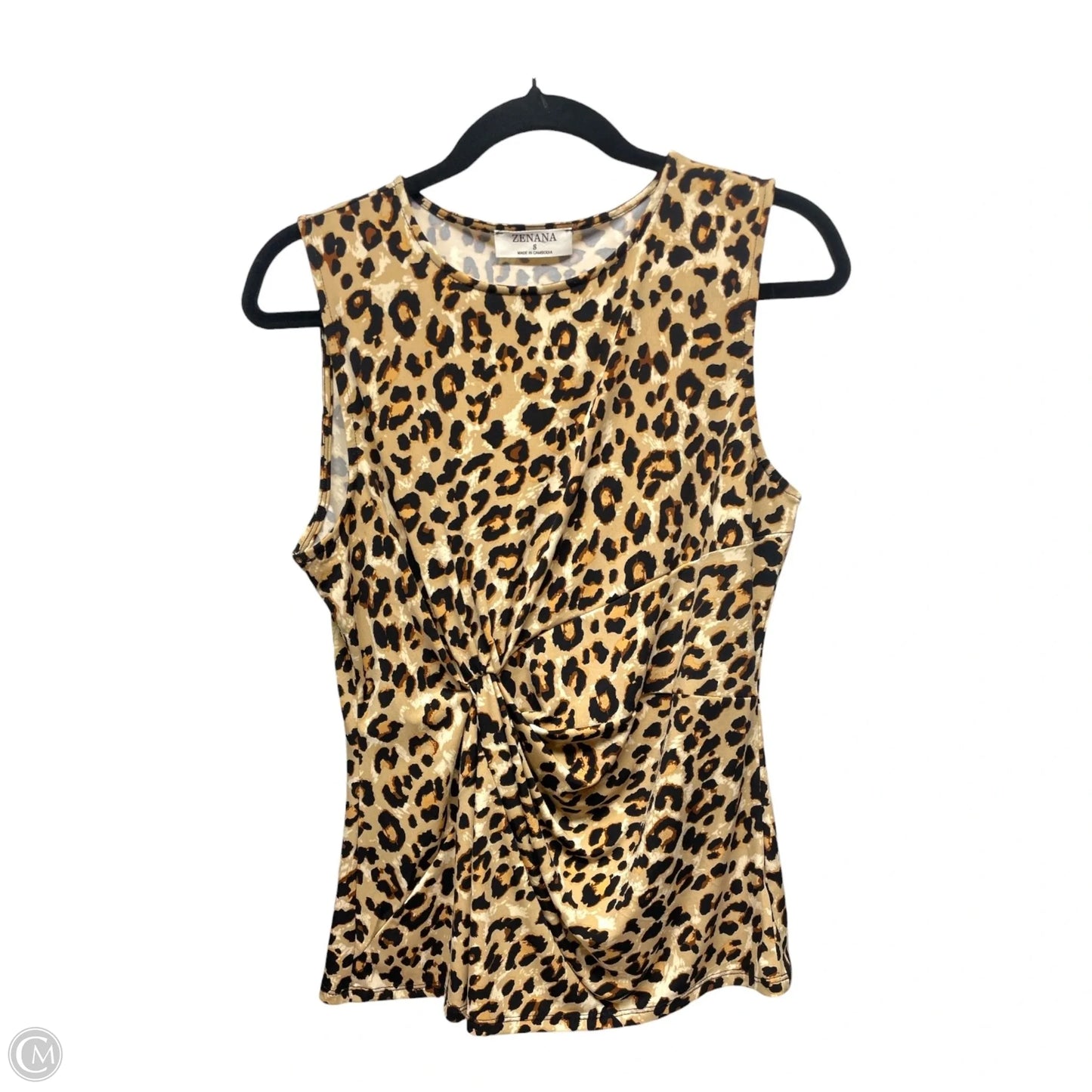 Top Sleeveless By Zenana In Leopard Print, Size: S
