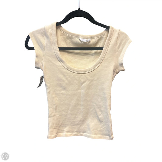 Top Short Sleeve By Zara In Yellow, Size: M