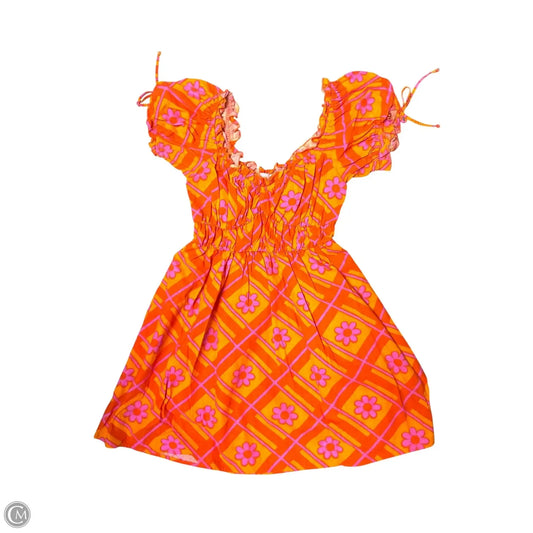 Dress Casual Short By Mumu In Orange & Pink, Size: Xs